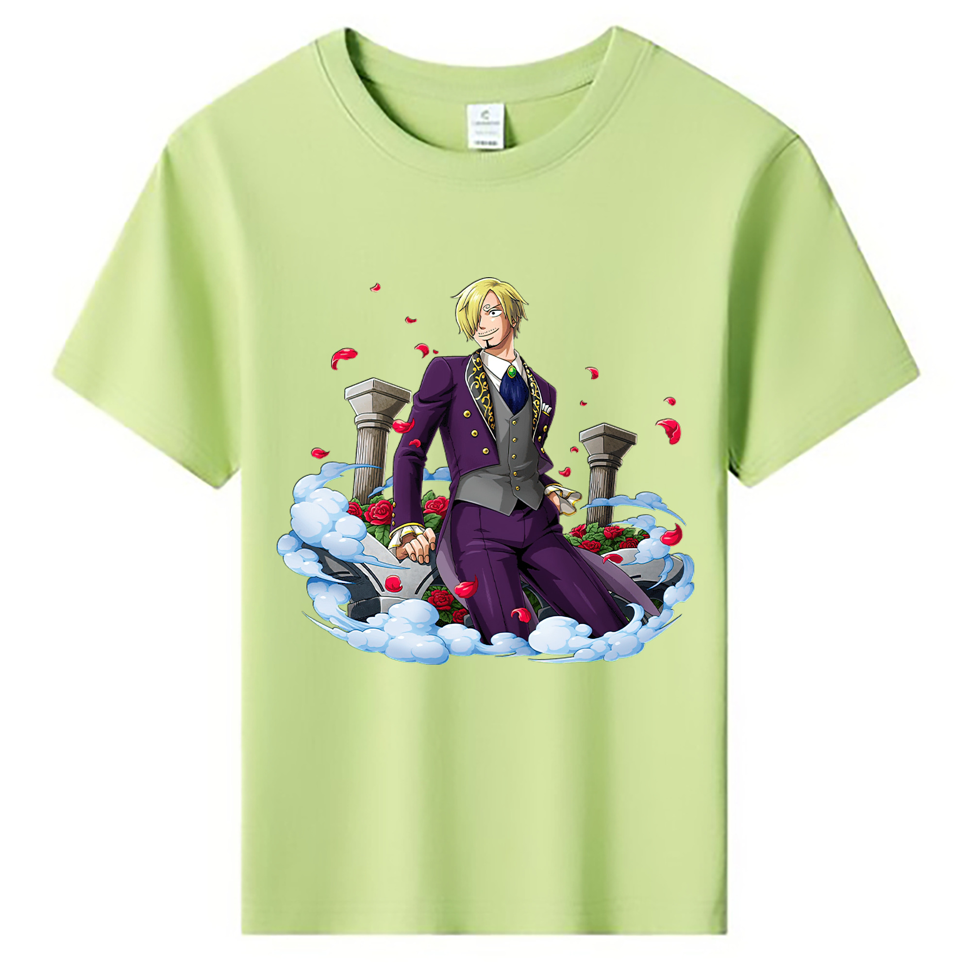 （画像用） ワンピース サンジ ONE PIECE Sanji 綿100％キッズTシャツ（フロントプリント）